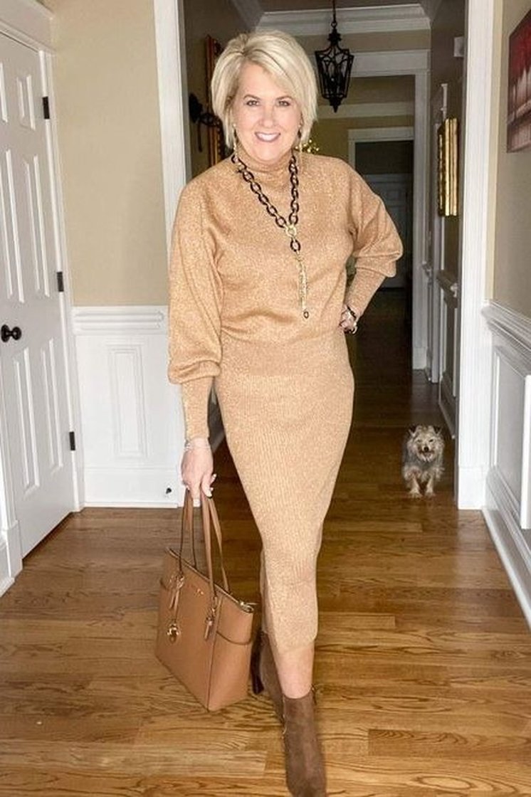 Camel Knit Co-ord Set - fall fashion for women over 50
