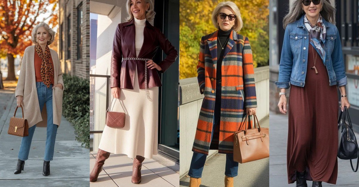 63 Stylish Fall Fashion Ideas for Women Over 50 - featured collage