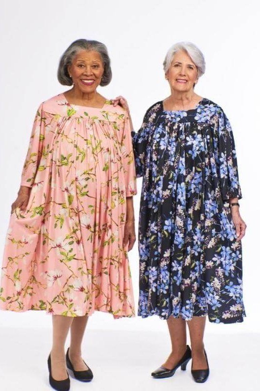 Navy and Pink Floral Pair for women over 70