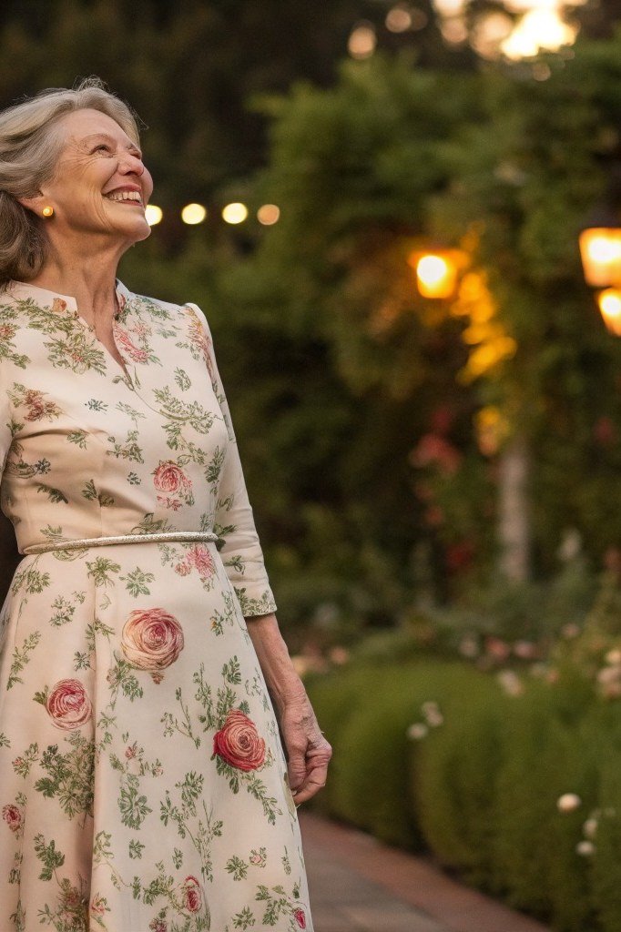 Pastel Floral Maxi in the Garden for women over 70