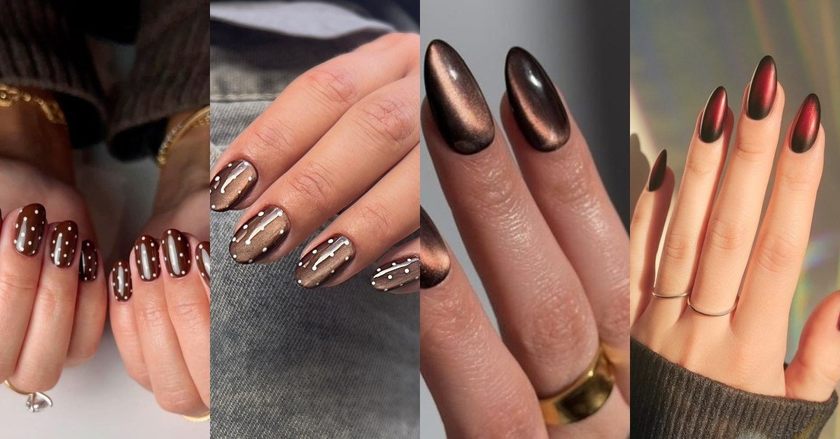 Featured collage: polka dot cat-eye fall nail designs for women over 50