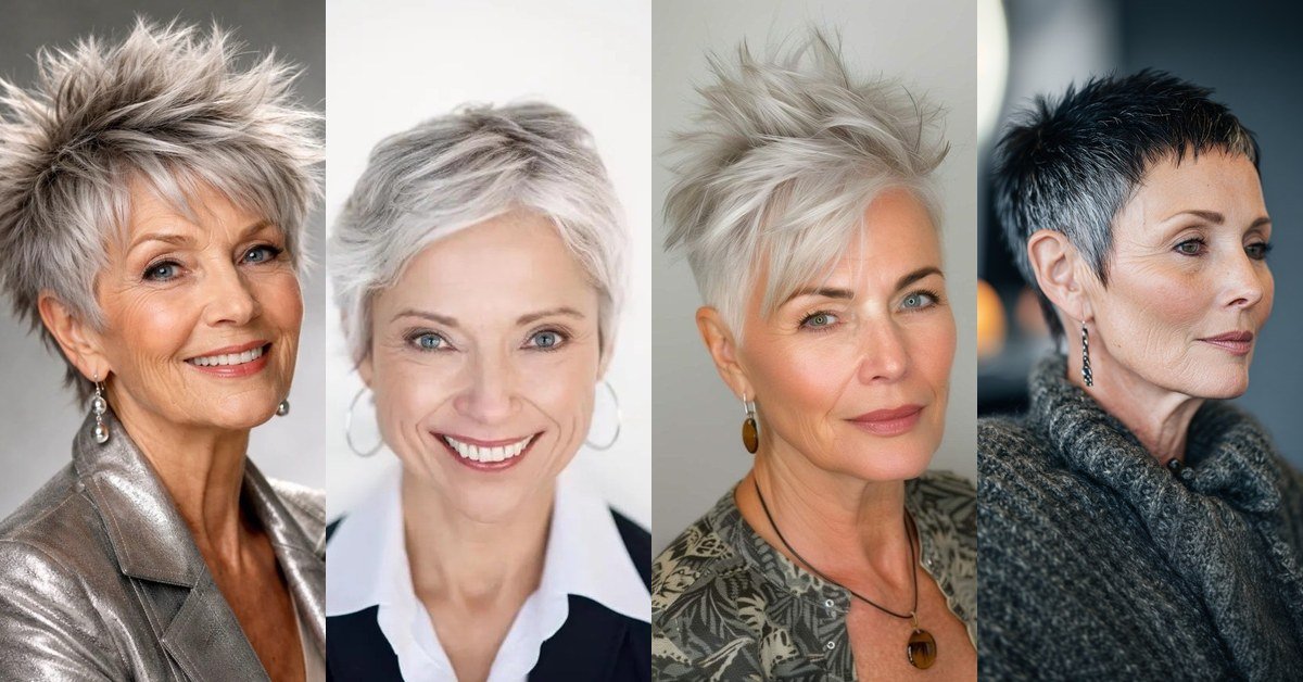 Sassy short haircuts for older women collage of 63 styles