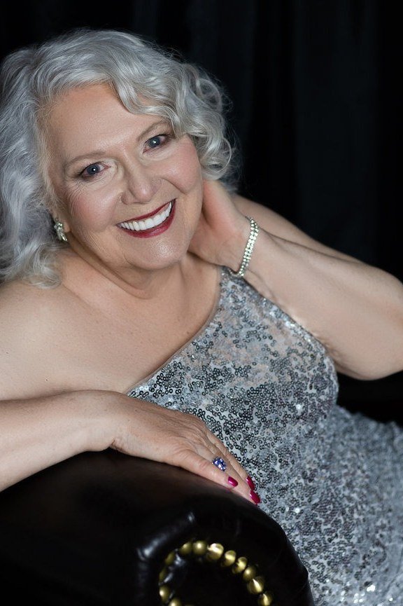 silver one-shoulder sequin dress, evening outfit for women over 50