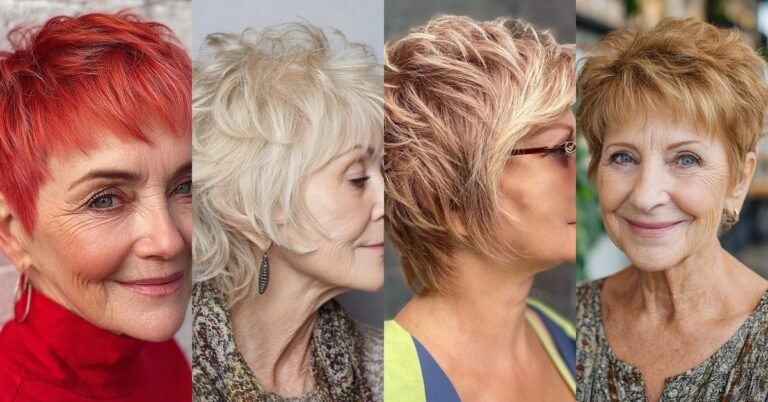 63 short choppy hairstyles for women over 70 collage