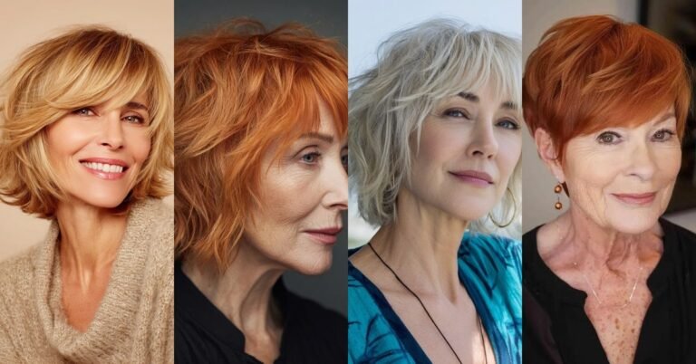 65 Shaggy Haircuts for Women Over 50 with Fine Hair - featured collage