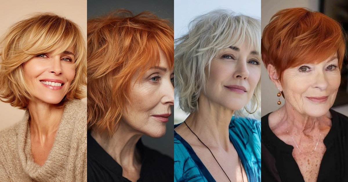 65 Shaggy Haircuts for Women Over 50 with Fine Hair - featured collage