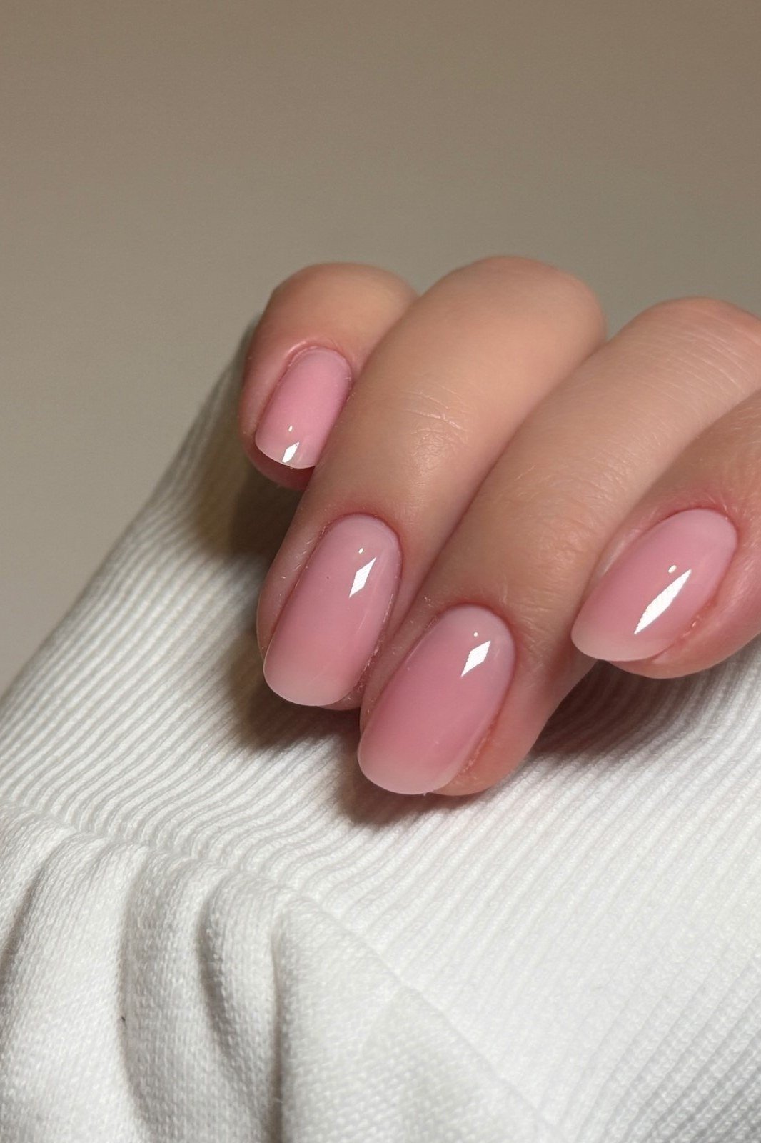 Ballet Slipper Pink Nails, soft pink nail idea for women over 70