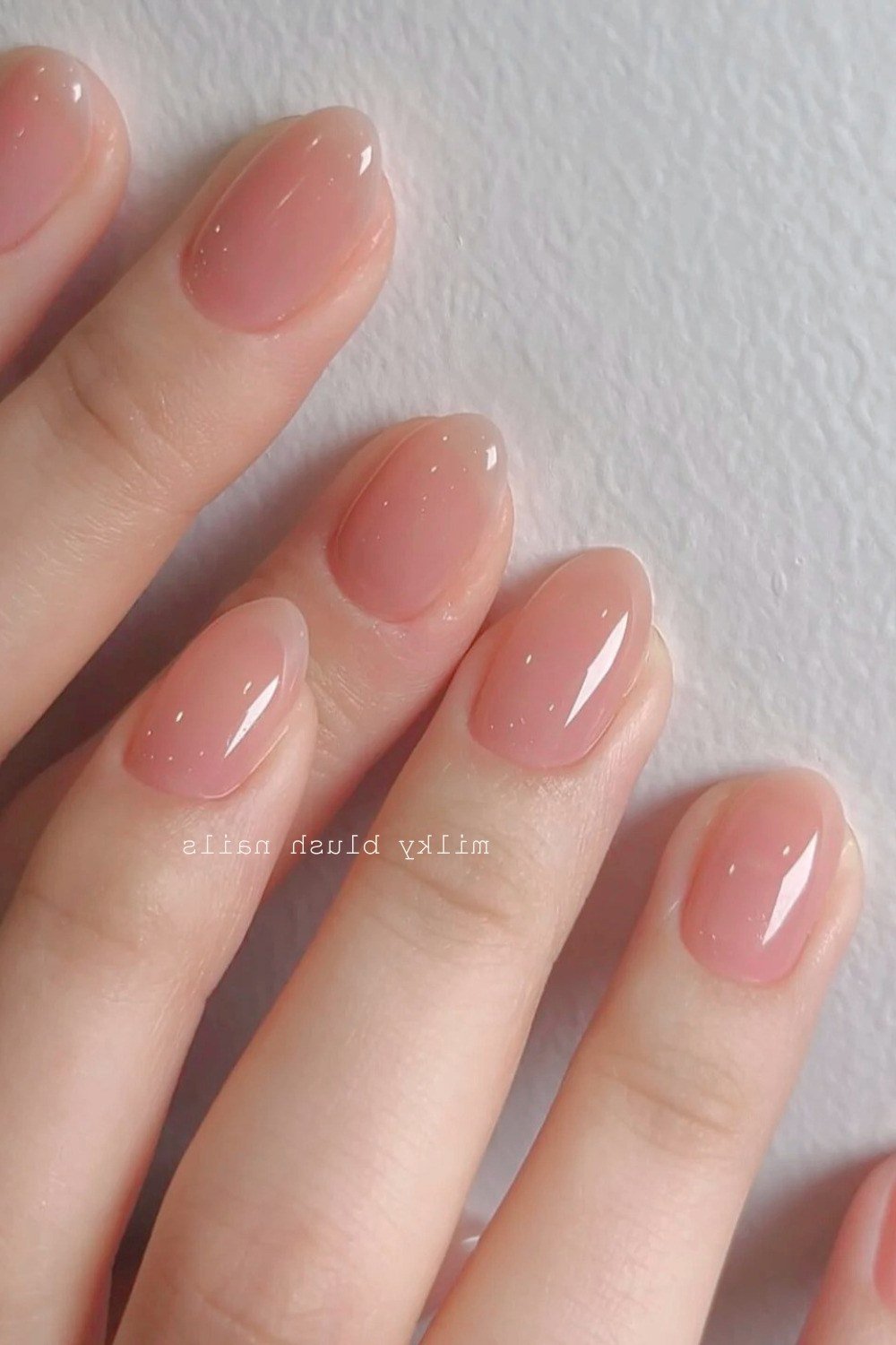 Pink Chiffon Nails, soft pink nail idea for women over 70