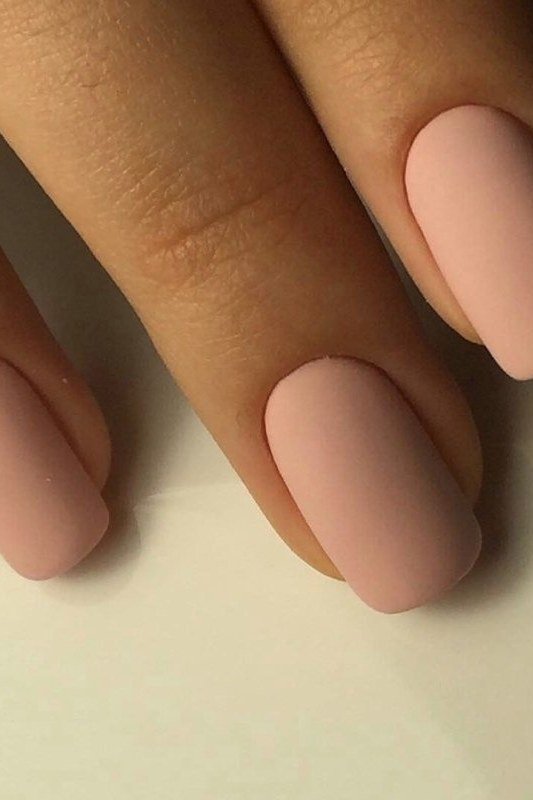 Rosewater Cream Nails, soft pink nail idea for women over 70