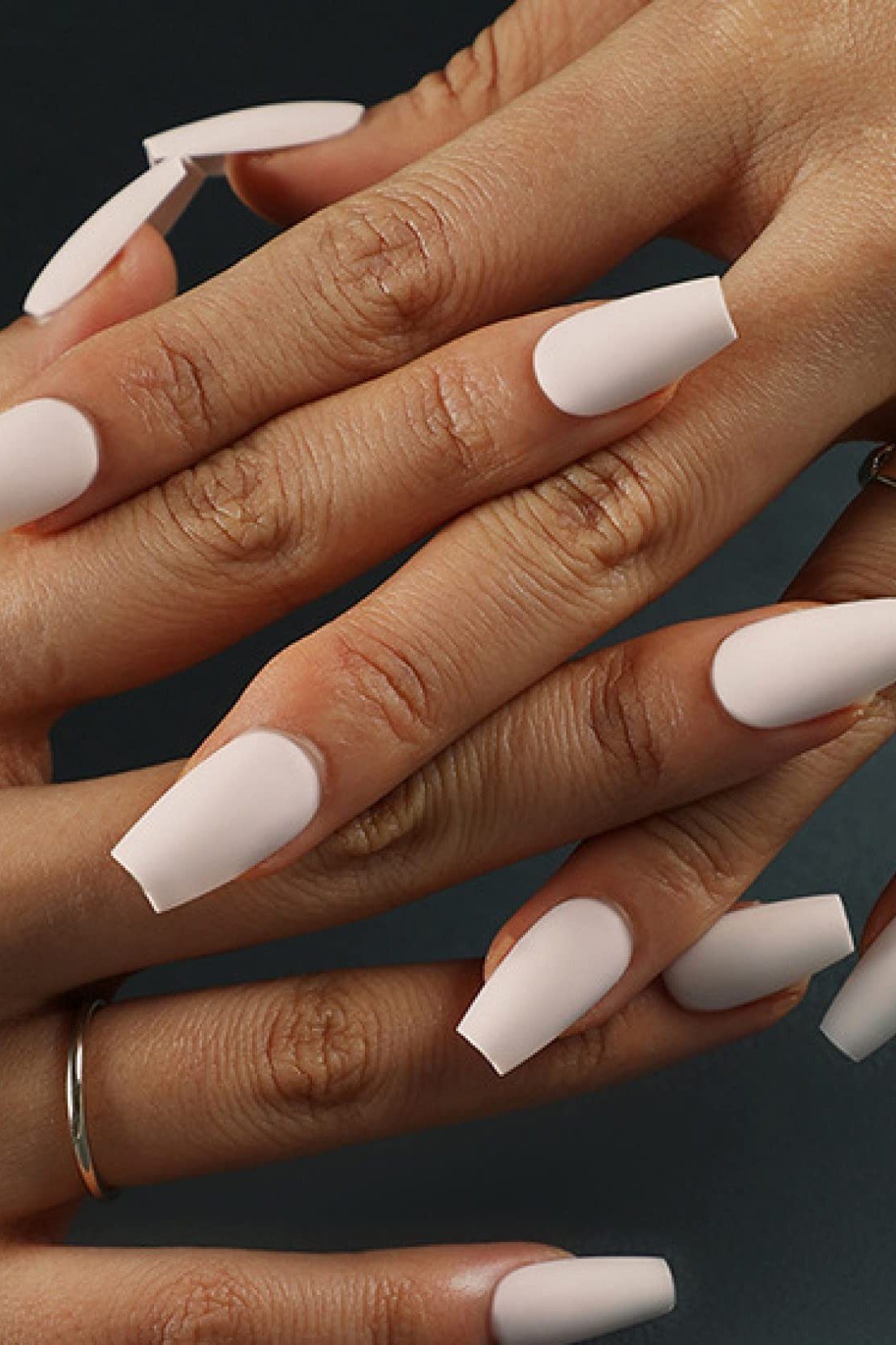 Soft Pink French Tip Nails, soft pink nail idea for women over 70