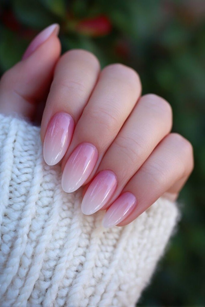 Blush Floral Nail Art, soft pink nail idea for women over 70