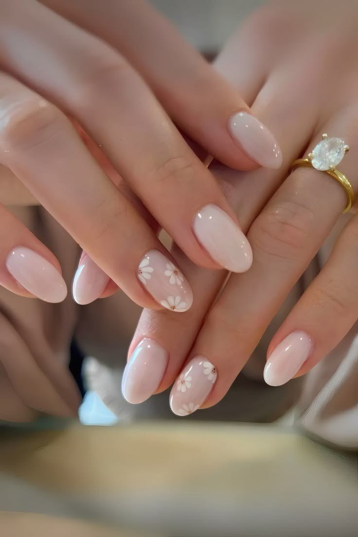 Pink Velvet Nails, soft pink nail idea for women over 70