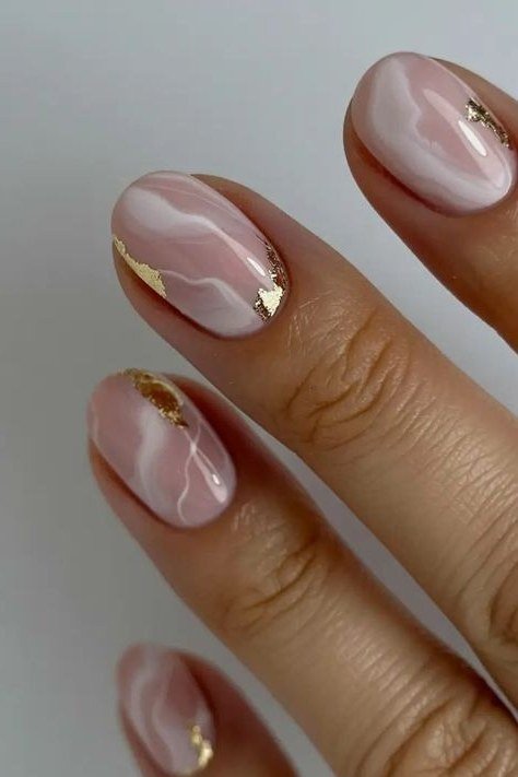 Pink Sugar Nails, soft pink nail idea for women over 70
