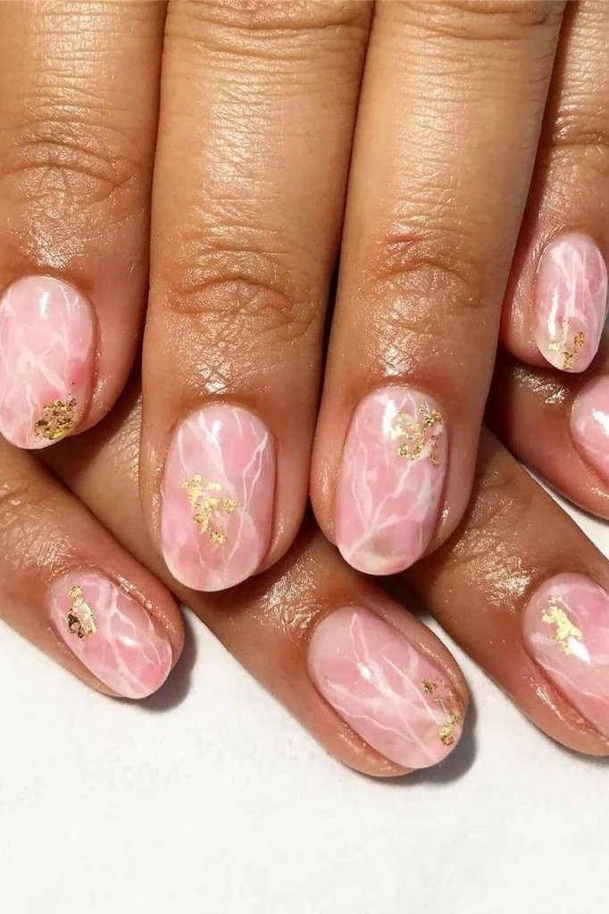 Cotton Candy Pink Nails, soft pink nail idea for women over 70