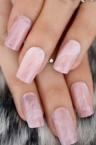 Pink Tweed Nails, soft pink nail idea for women over 70