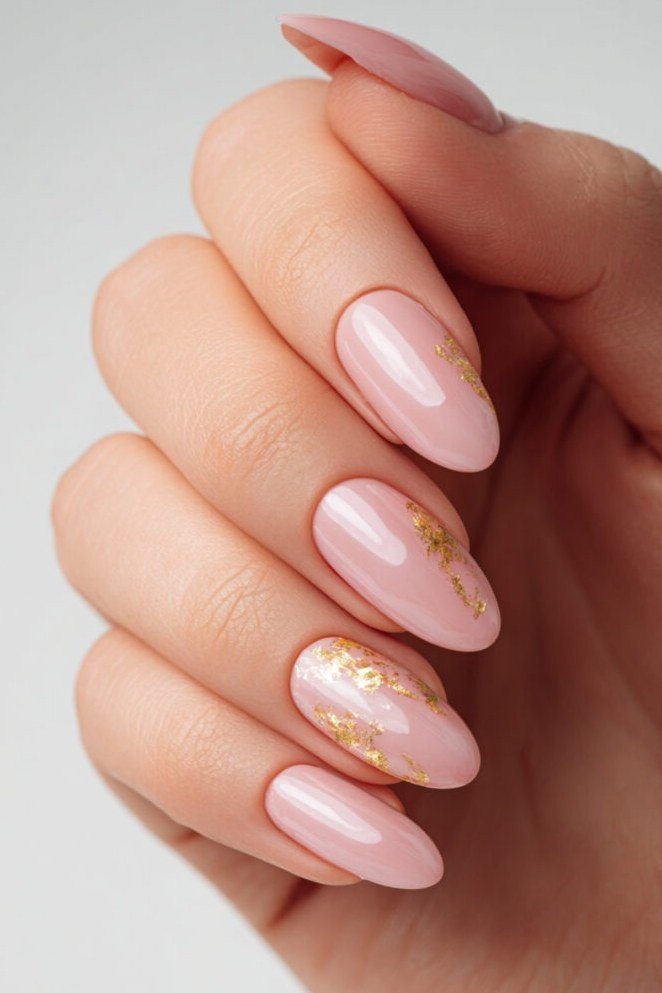 Rose Milk Nails, soft pink nail idea for women over 70