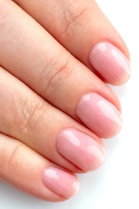 Light Pink Oval Nails - simple pink nail idea for women over 50