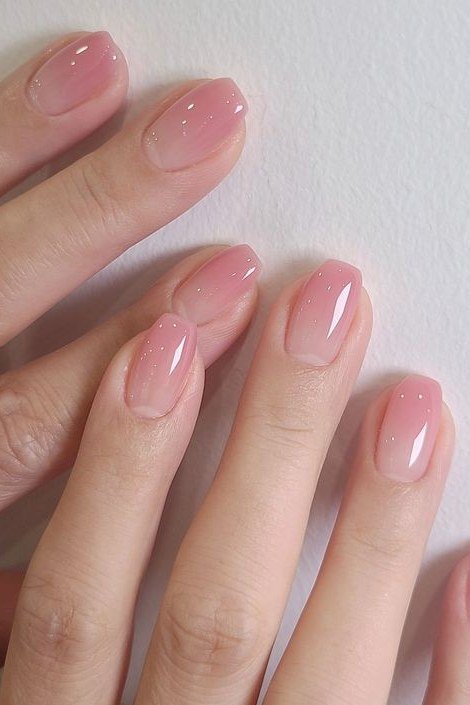 Sheer Pink French Tips - simple pink nail idea for women over 50