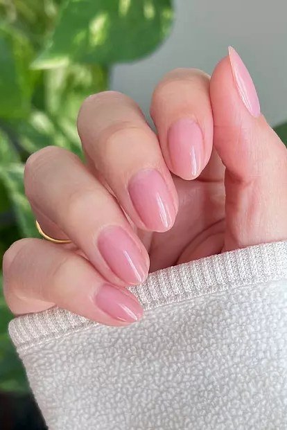 Bright Pink Almonds - simple pink nail idea for women over 50