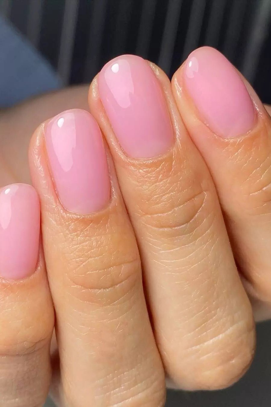 Bright Pink Short Squares - simple pink nail idea for women over 50
