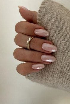 Dusty Rose Short Ovals - simple pink nail idea for women over 50