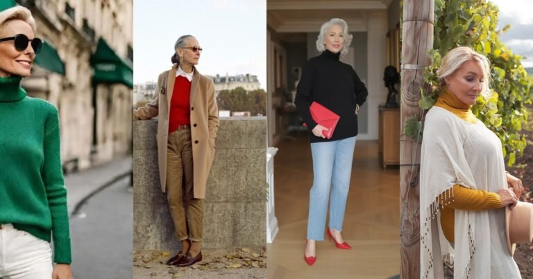 66 Fall Turtleneck Outfits for Women Over 50