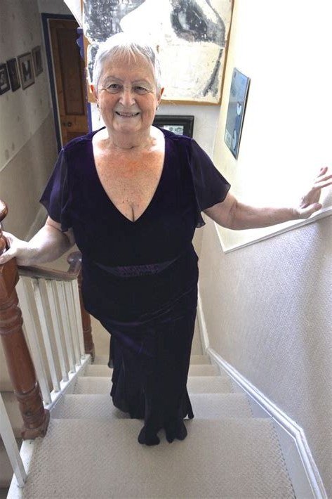 Navy Velvet V-Neck Maxi Dress - velvet evening outfit for women over 60