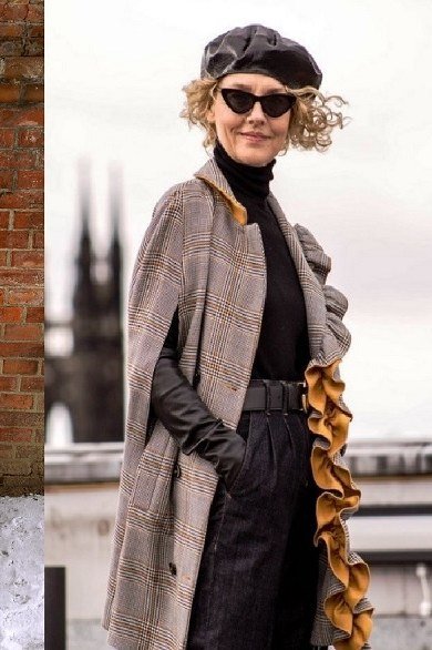 Winter outfit for women over 60: 6-look collage cream and white winter capsule