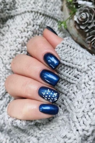 Metallic Navy Snowflake for women over 60