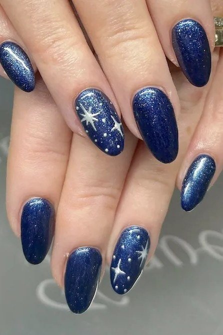 Midnight Navy with Tiny Stars for women over 60