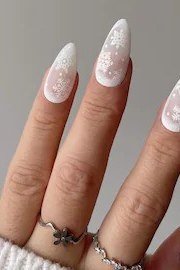 White Glitter Polish for women over 60