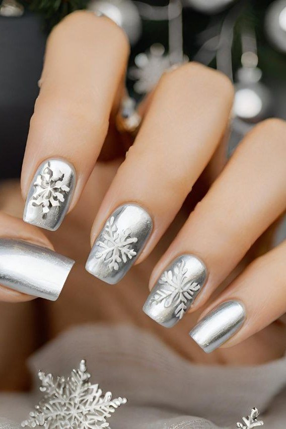 Silver Chrome Snowflake Short for women over 60