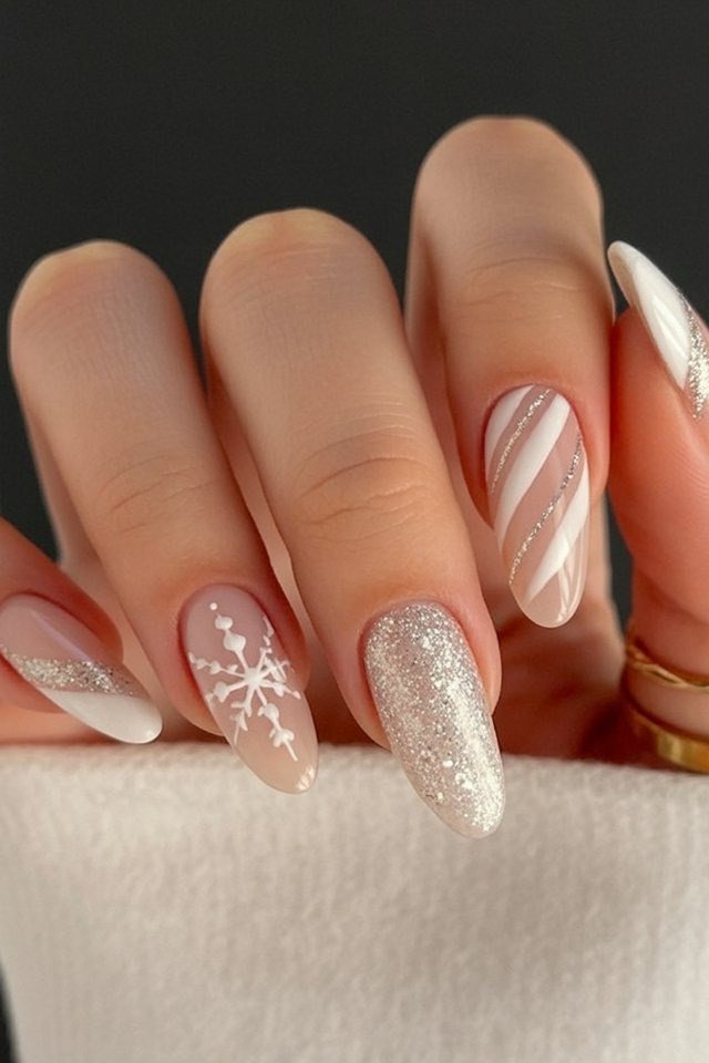 White and Silver Snowflake for women over 60