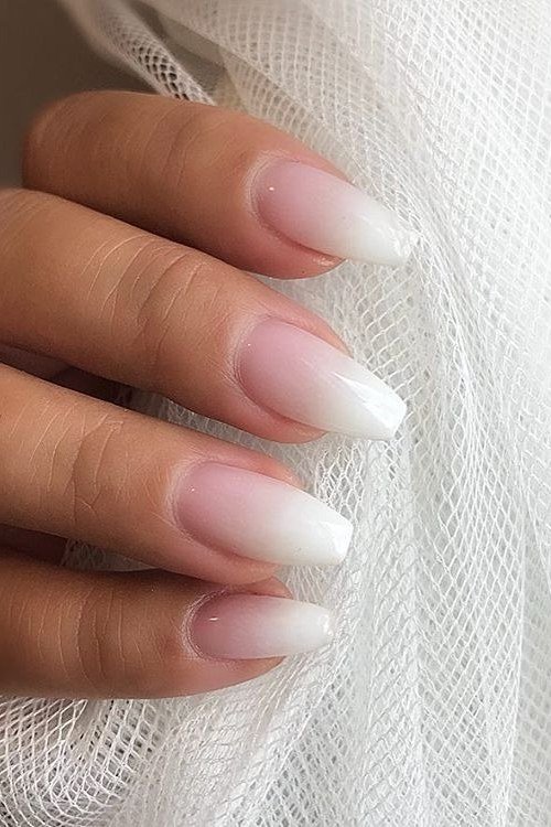 Soft Pink and White Ombre for women over 60