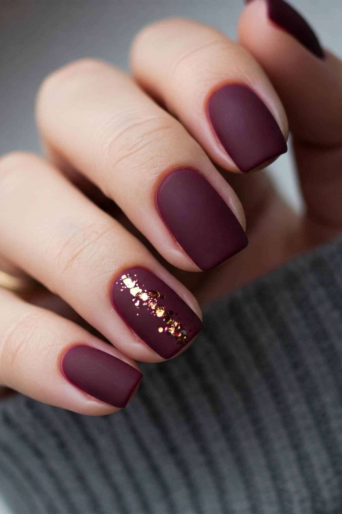 Matte Burgundy Plum for women over 60