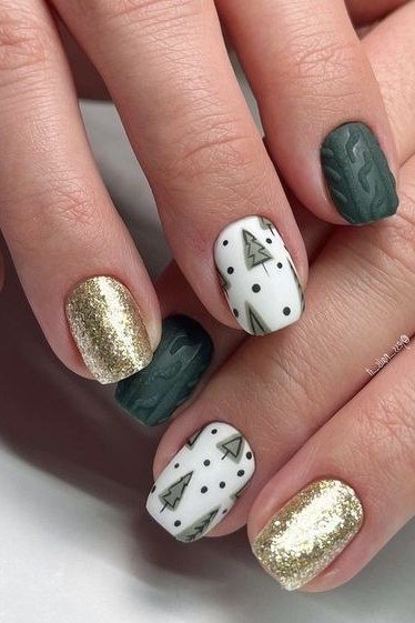 Deep Green with Gold and Tree Art for women over 60