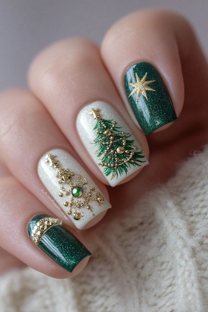 Green and White Christmas Trees for women over 60