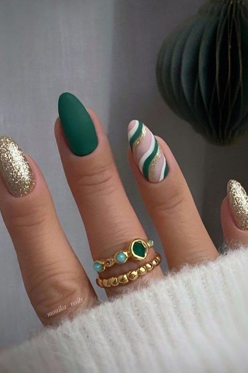 Navy Snowman Nail Art - winter nail idea for women over 60