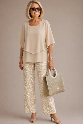champagne sequin pantsuit in hotel for glamorous christmas night