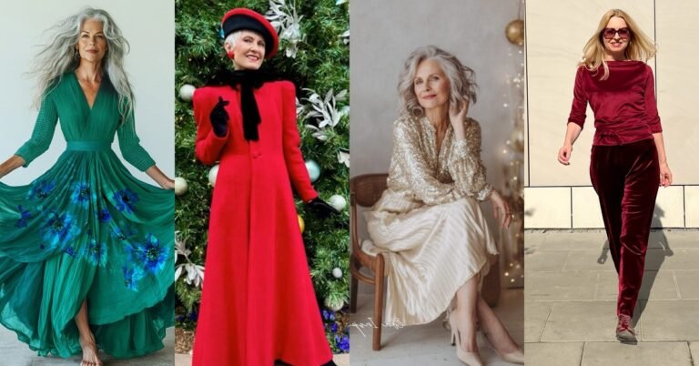 66 Elegant Christmas Outfits for Women Over 60