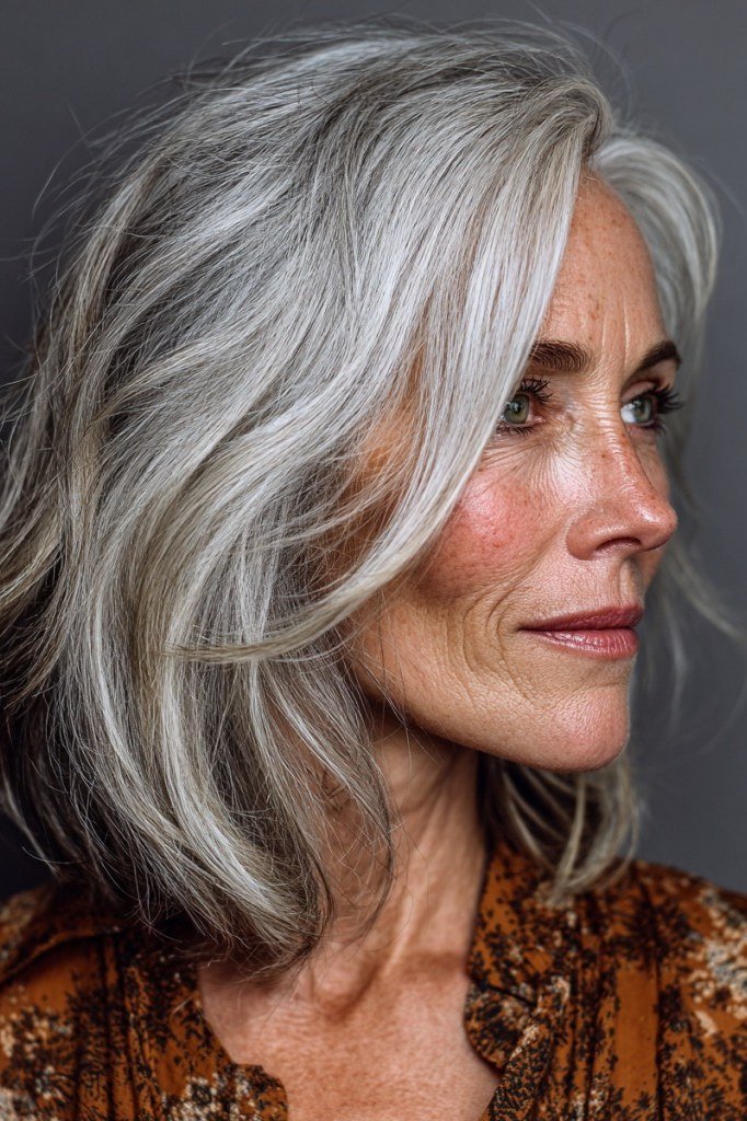 Silver Layered Cut with Soft Movement for women over 60