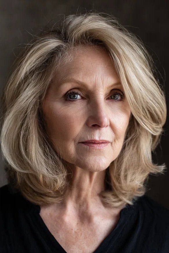 Blonde Layered Medium Cut for women over 60