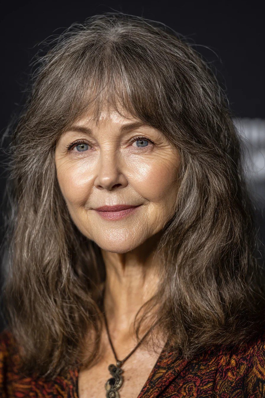 Espresso Cut with Textured Bangs for women over 60