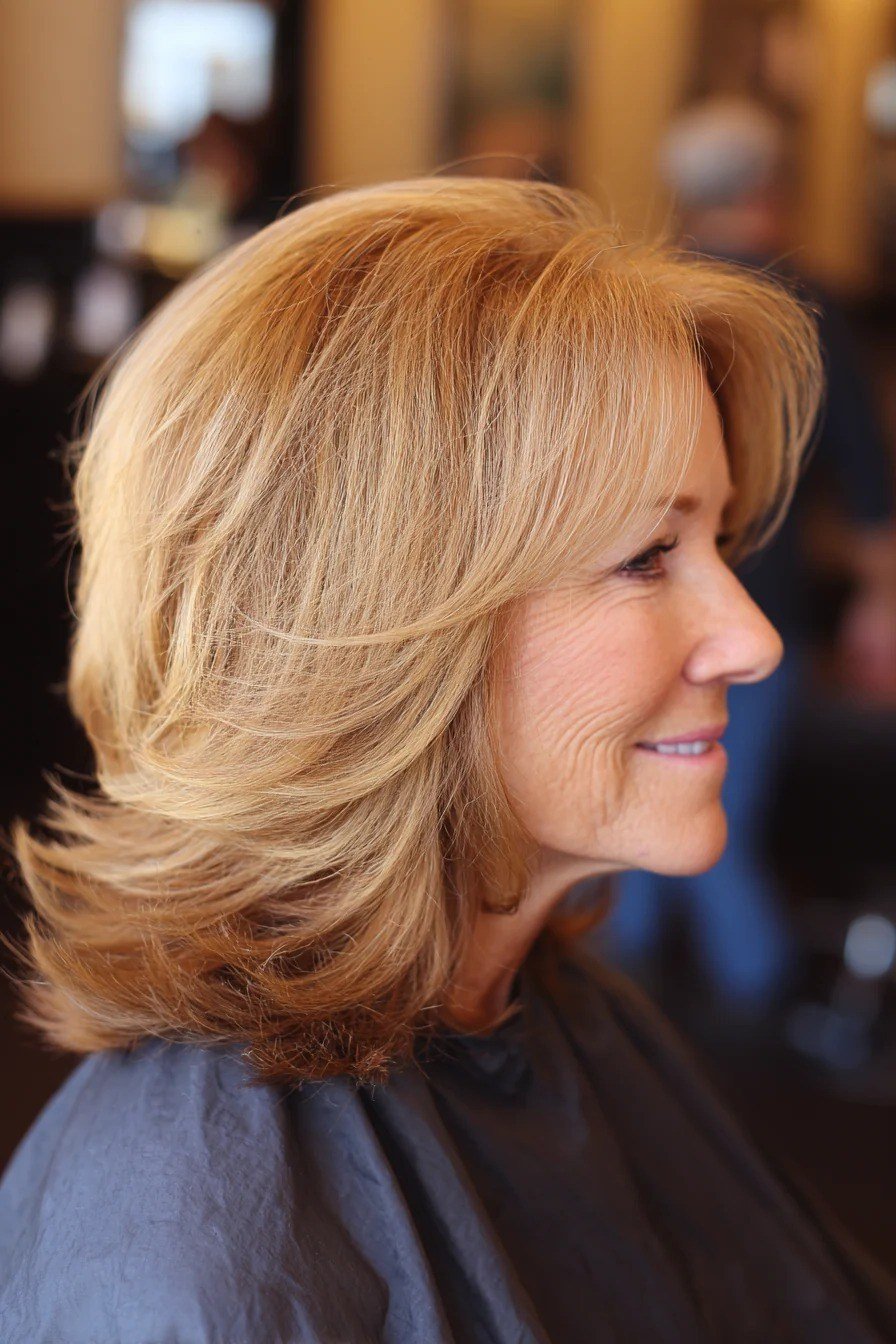 Golden Blonde Blowout for women over 60