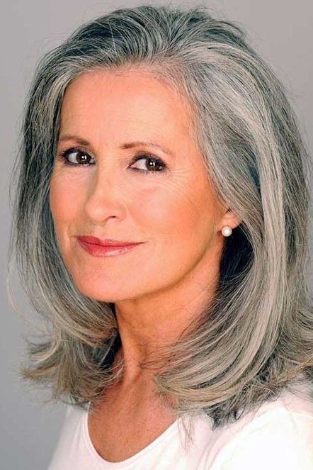 Silver-Grey Layered Cut for women over 60