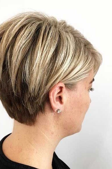 Tapered Champagne Blonde Pixie - youthful hairstyle for women over 40